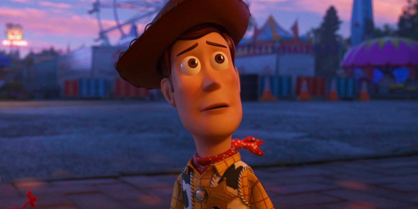 Woody looks upset in Toy Story 4