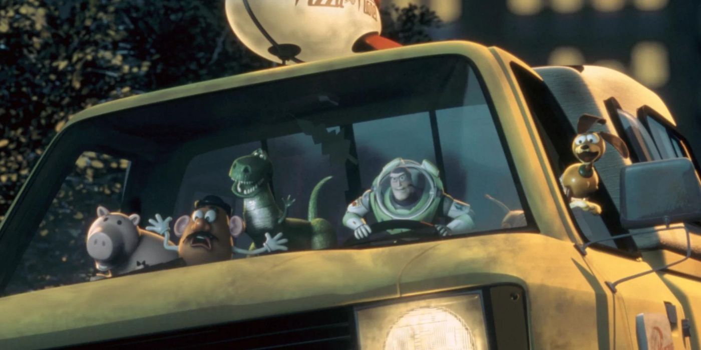 Toy Story franchise's Buzz Lightyear drives the pizza planet truck