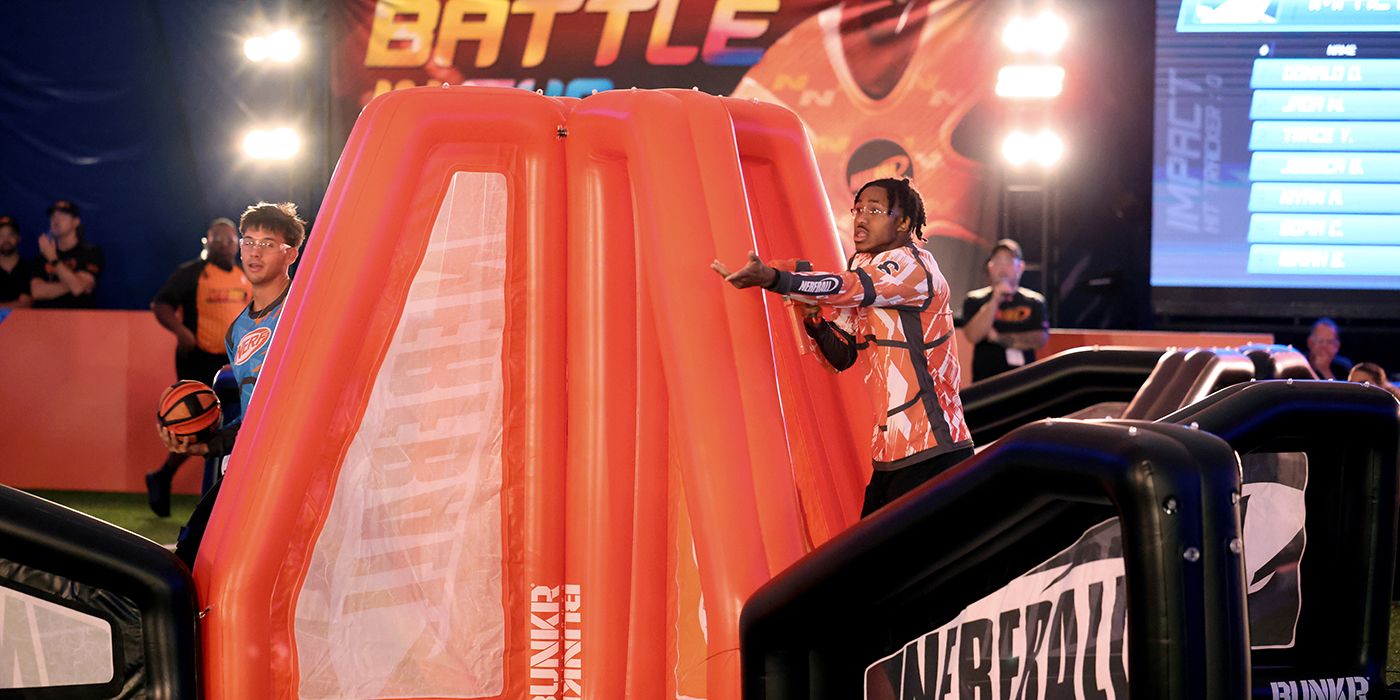 Trace Young and Meechie Johnson in NerfBall — Battle in the Bubble