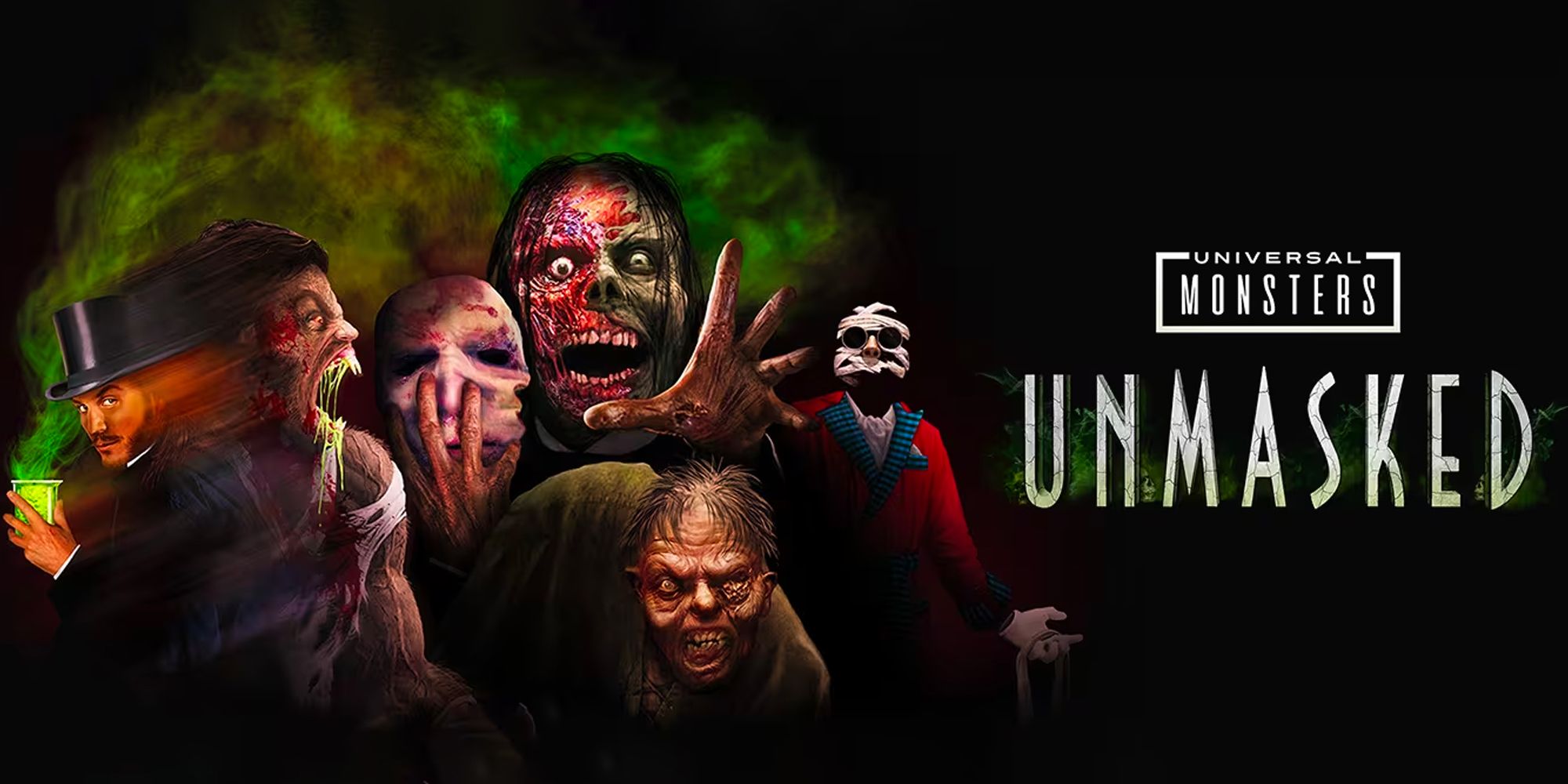 Universal Monsters Unmasked Halloween Horror Nights Banner
