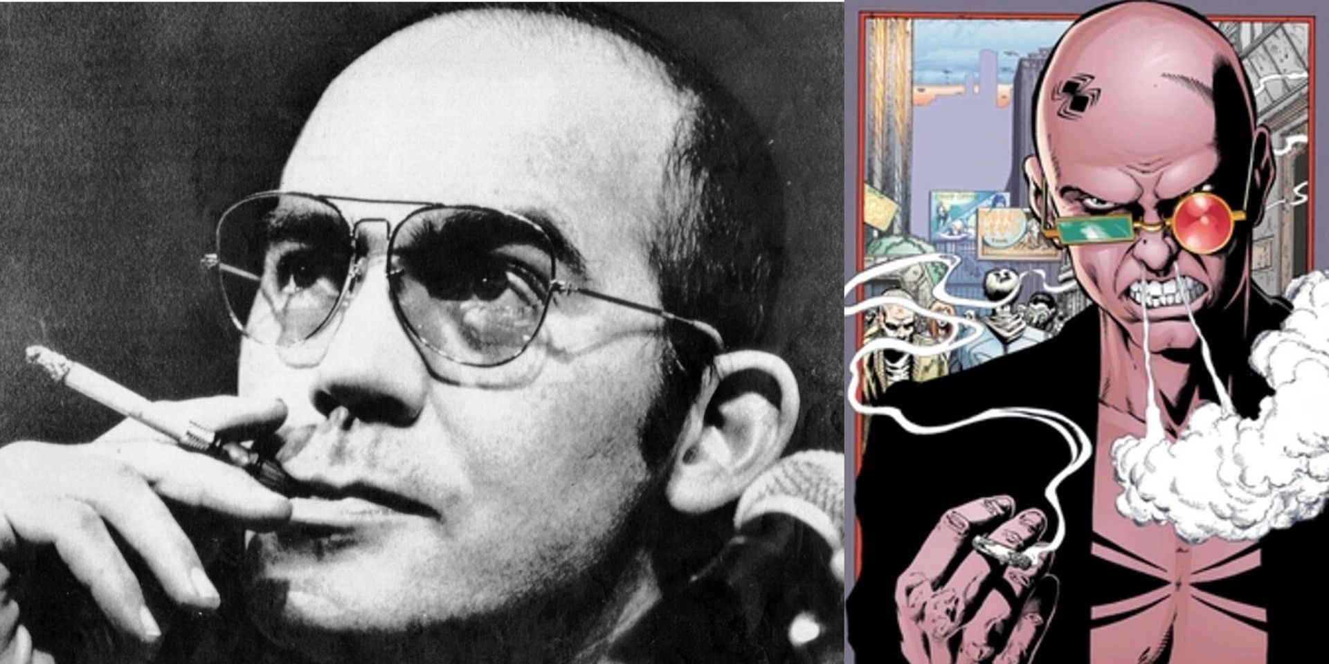 hunter s. thompson side by side with spider jerusalem, featured image