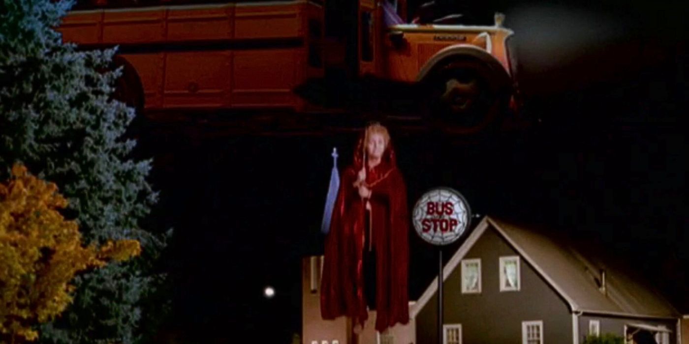 Aggie Cromwell at the mortal world bus stop in Halloweentown