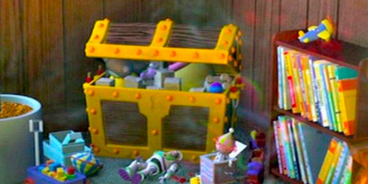 The toy chest from Finding Nemo contains the Luxo Ball.