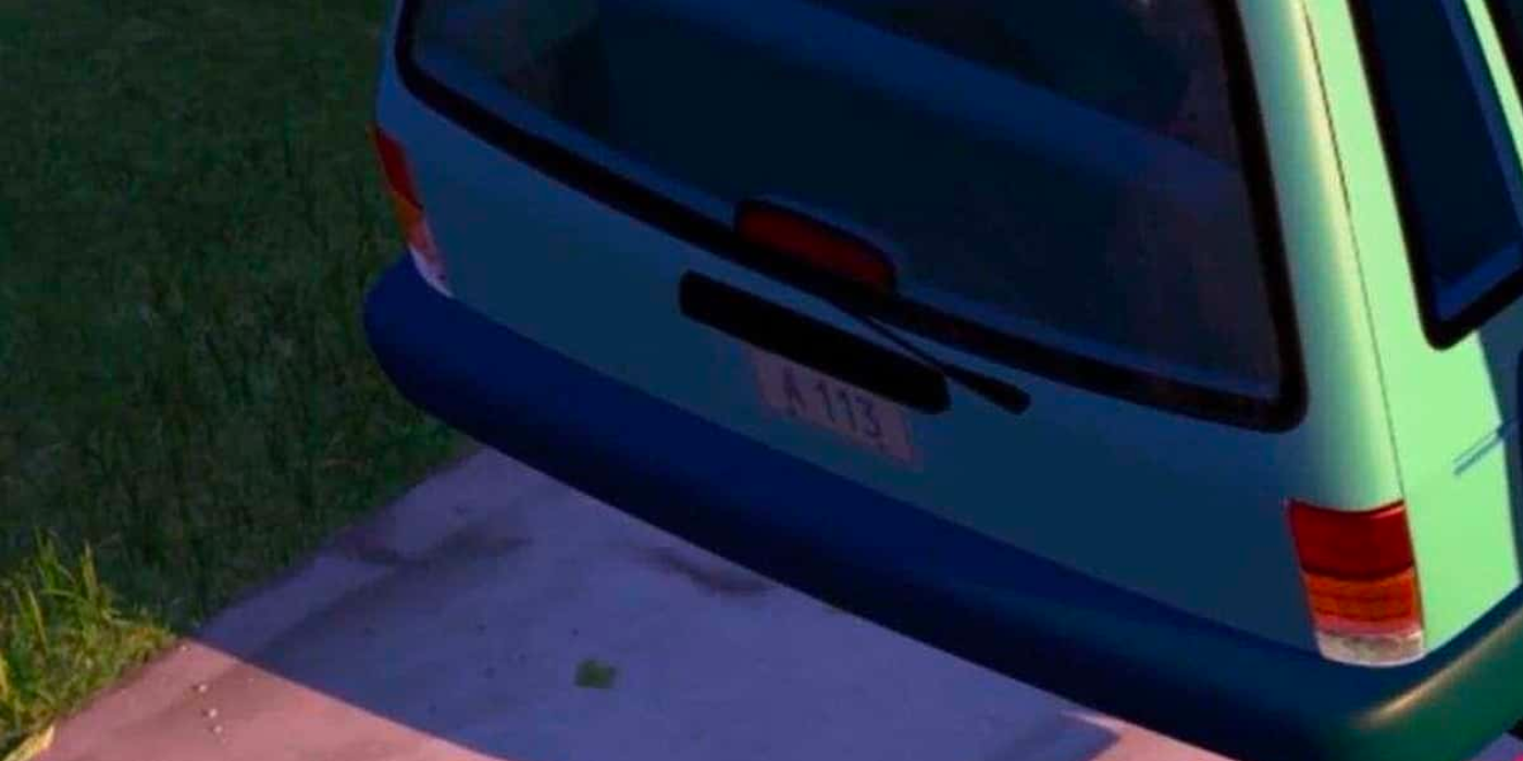 A113 is on a license plate. 