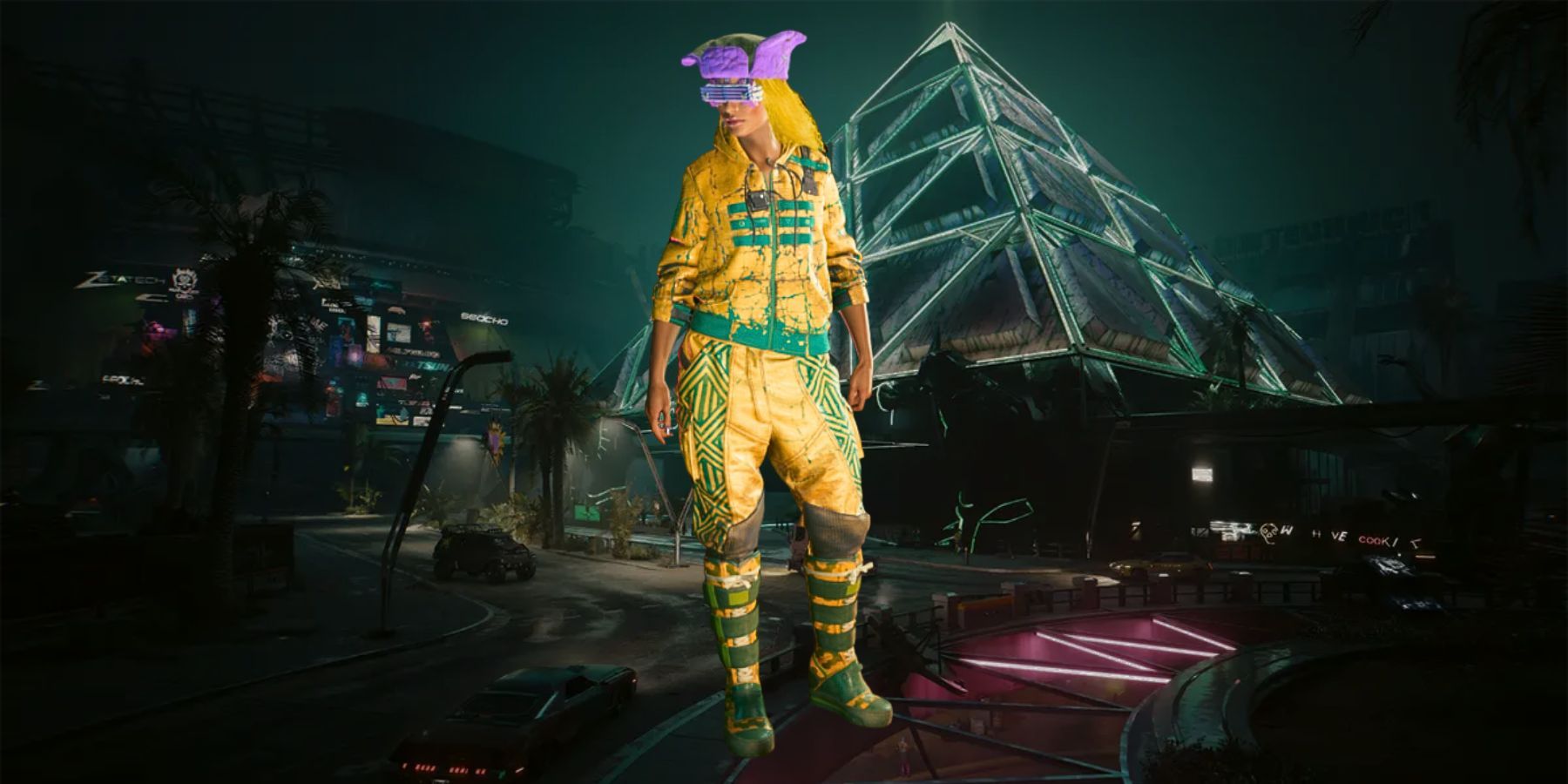 Unvented Hoodie and Frayed Yellow Crawlers in Cyberpunk 2077 Phantom Liberty