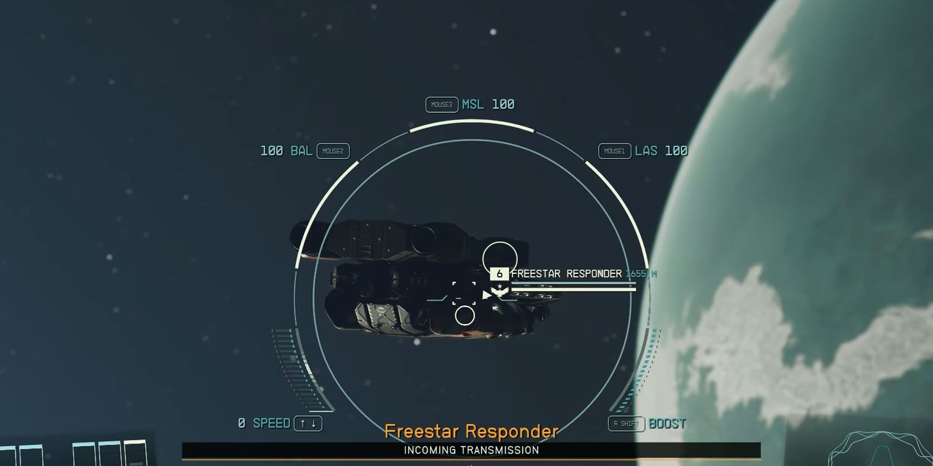 Freestar Responder space ship in Starfield.