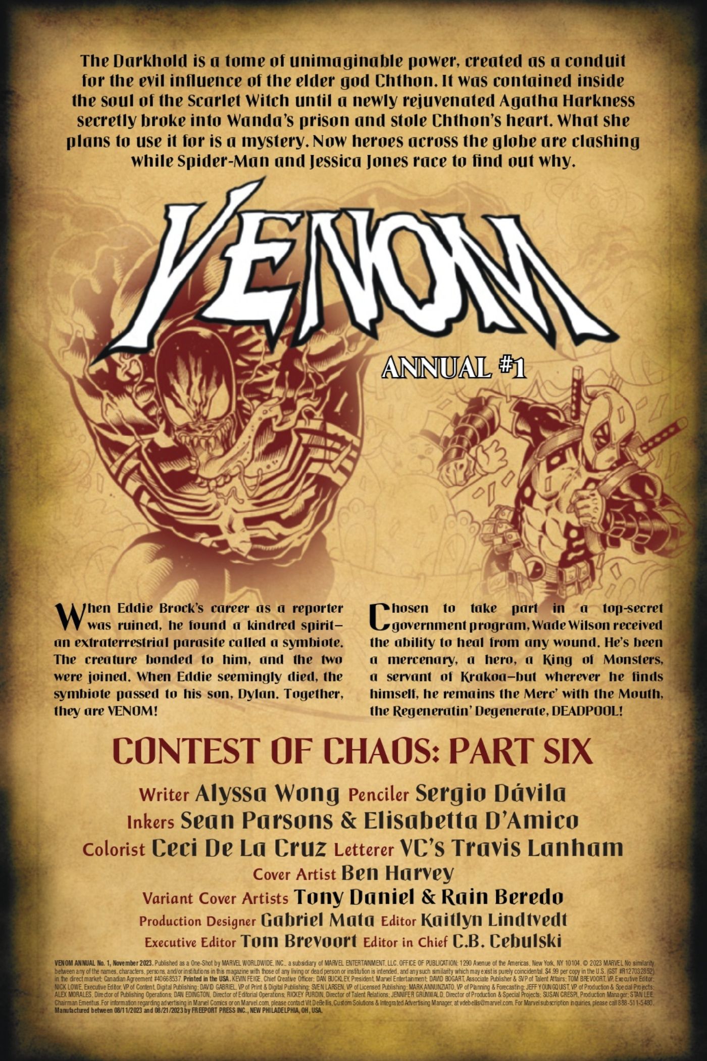 Venom Annual Preview Page 2
