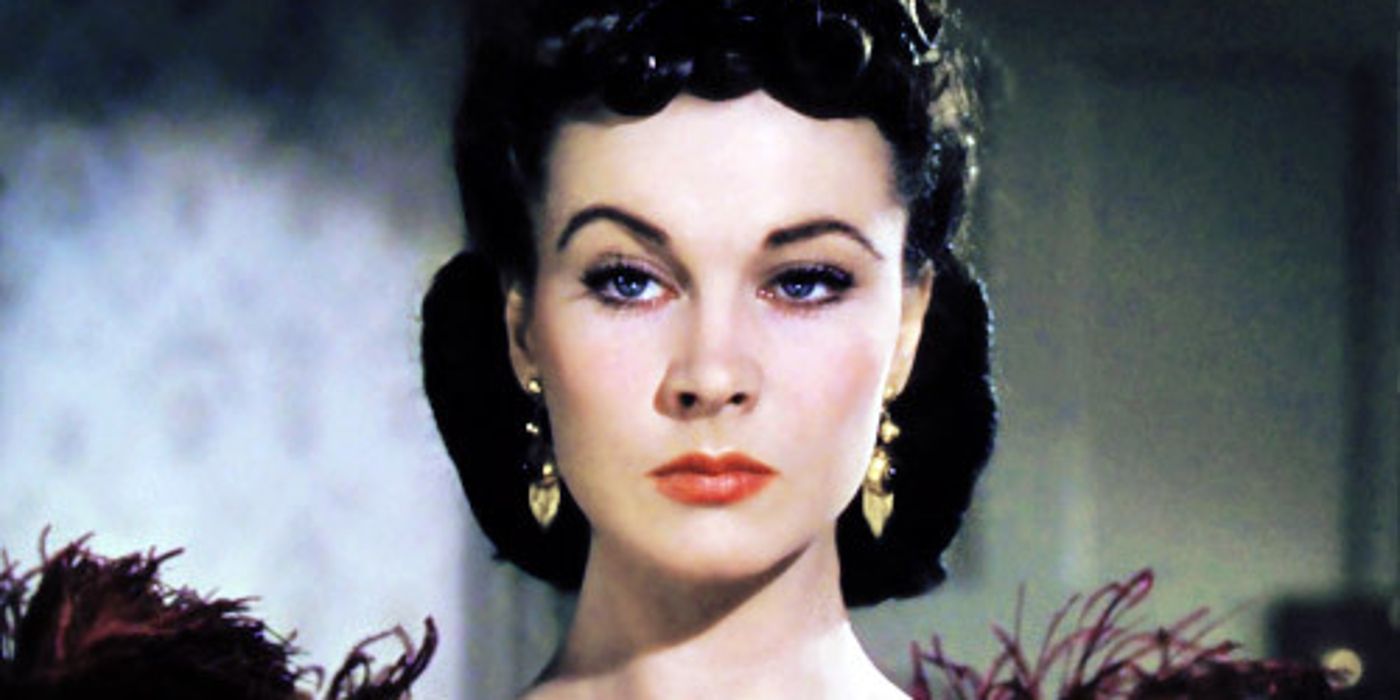 Vivien Leigh sebagai Scarlett O'Hara di Pergi bersama angin.