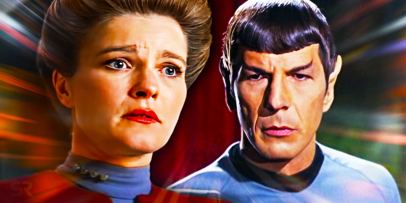 Captain Janeway and Spock from Star Trek: Voyager and TOS respectively.