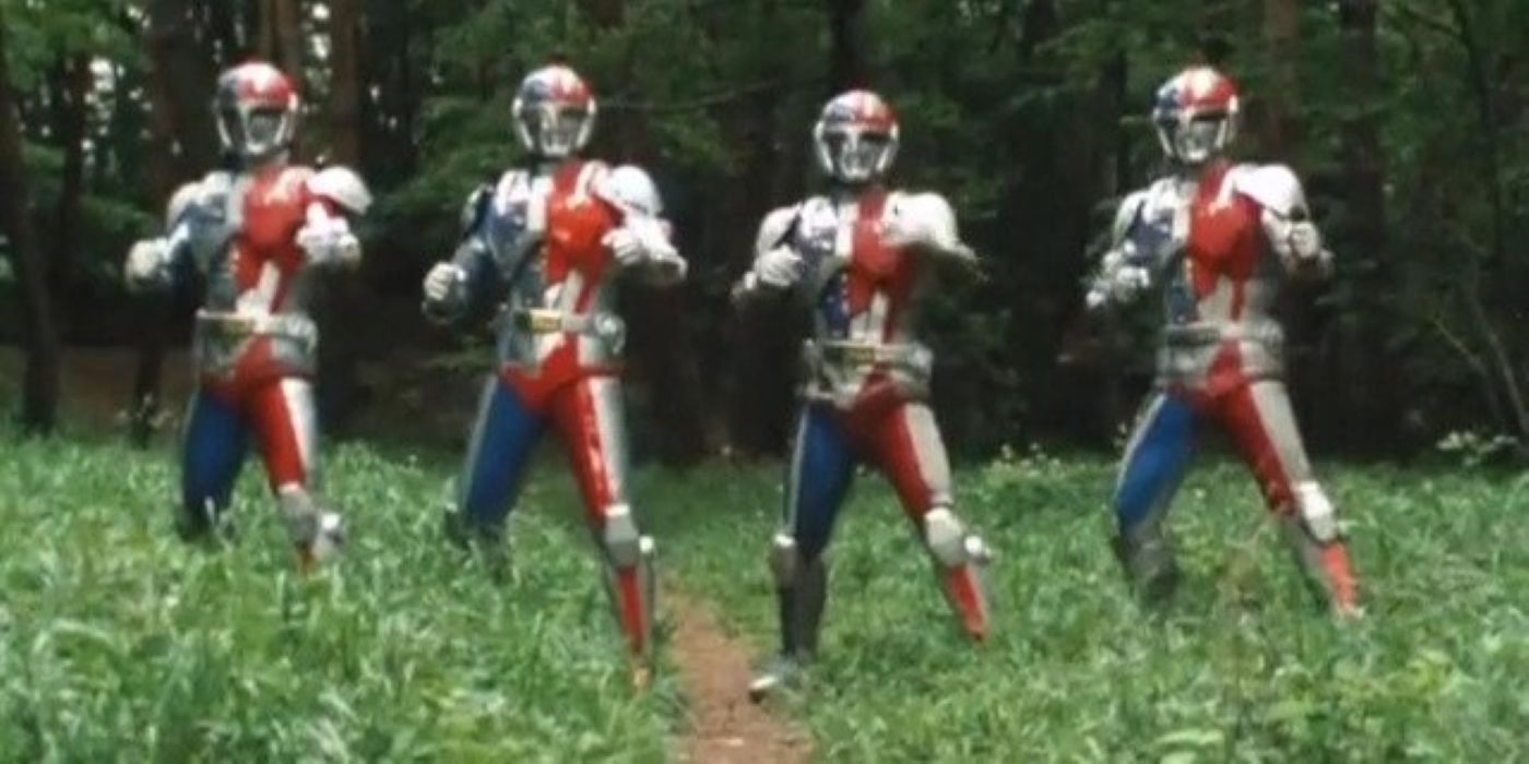 VR Troopers in a forest