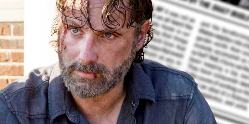 walking dead rick newspaper
