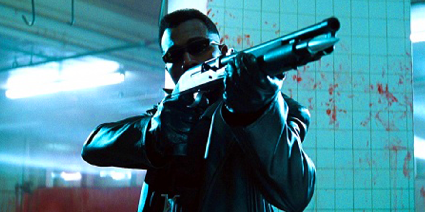 Wesley Snipes' Blade with a gun