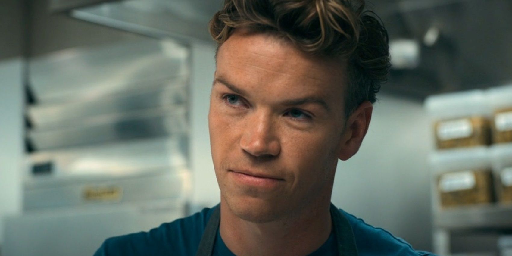 Chef Luca (Will Poulter) smiling in The Bear ​​​​​​​season 2.