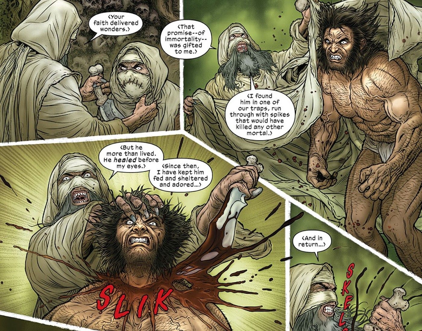 Wolverine clone shares his healing powers with a cult