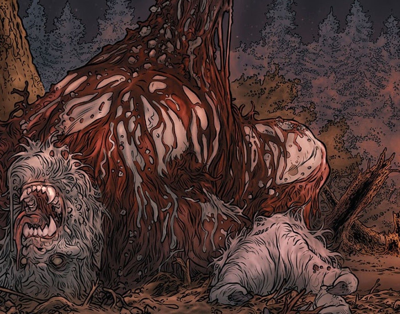 Wolverine Wendigo gets impaled by the Hulk