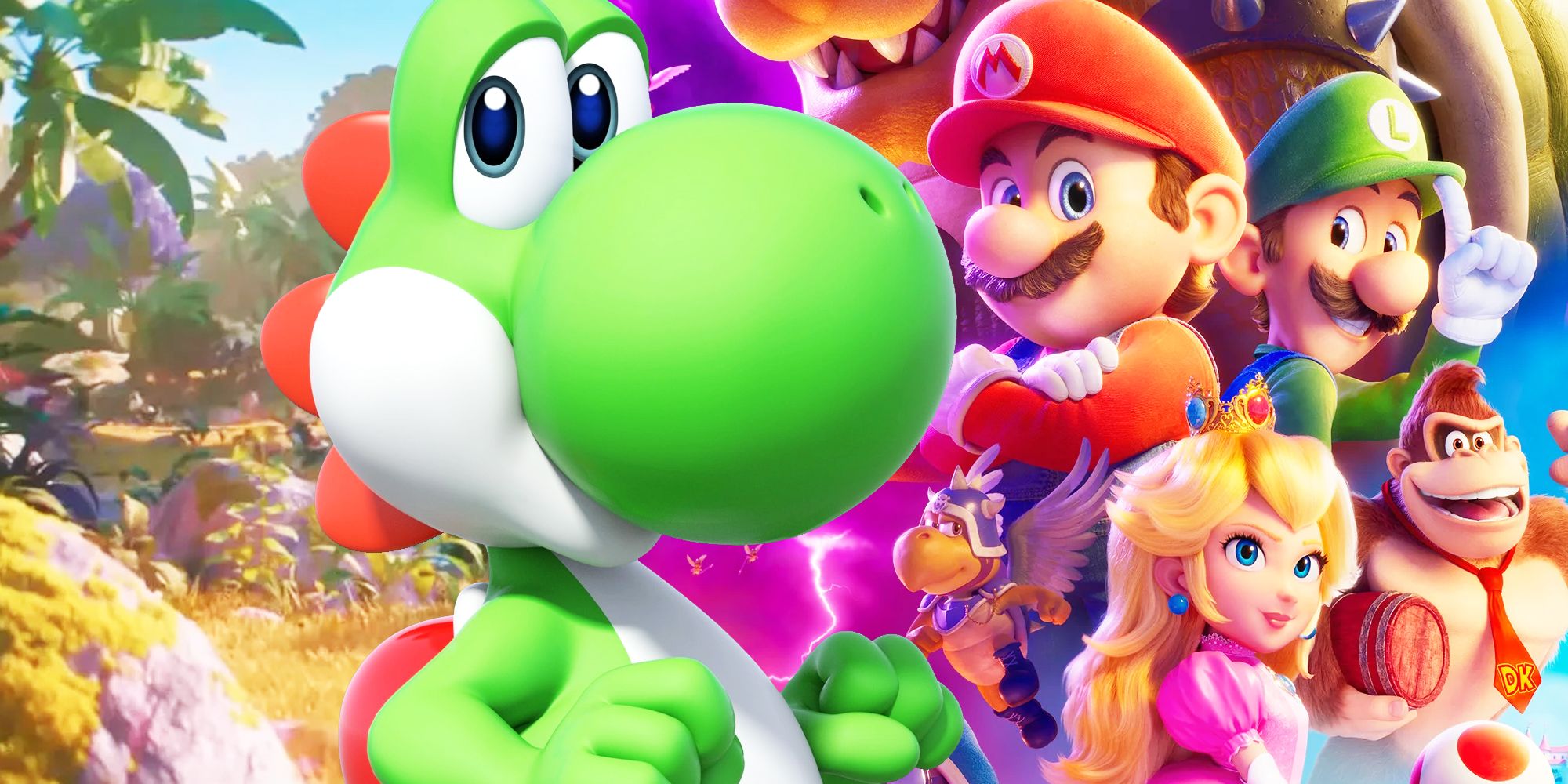 Yoshi and the Mario movie poster