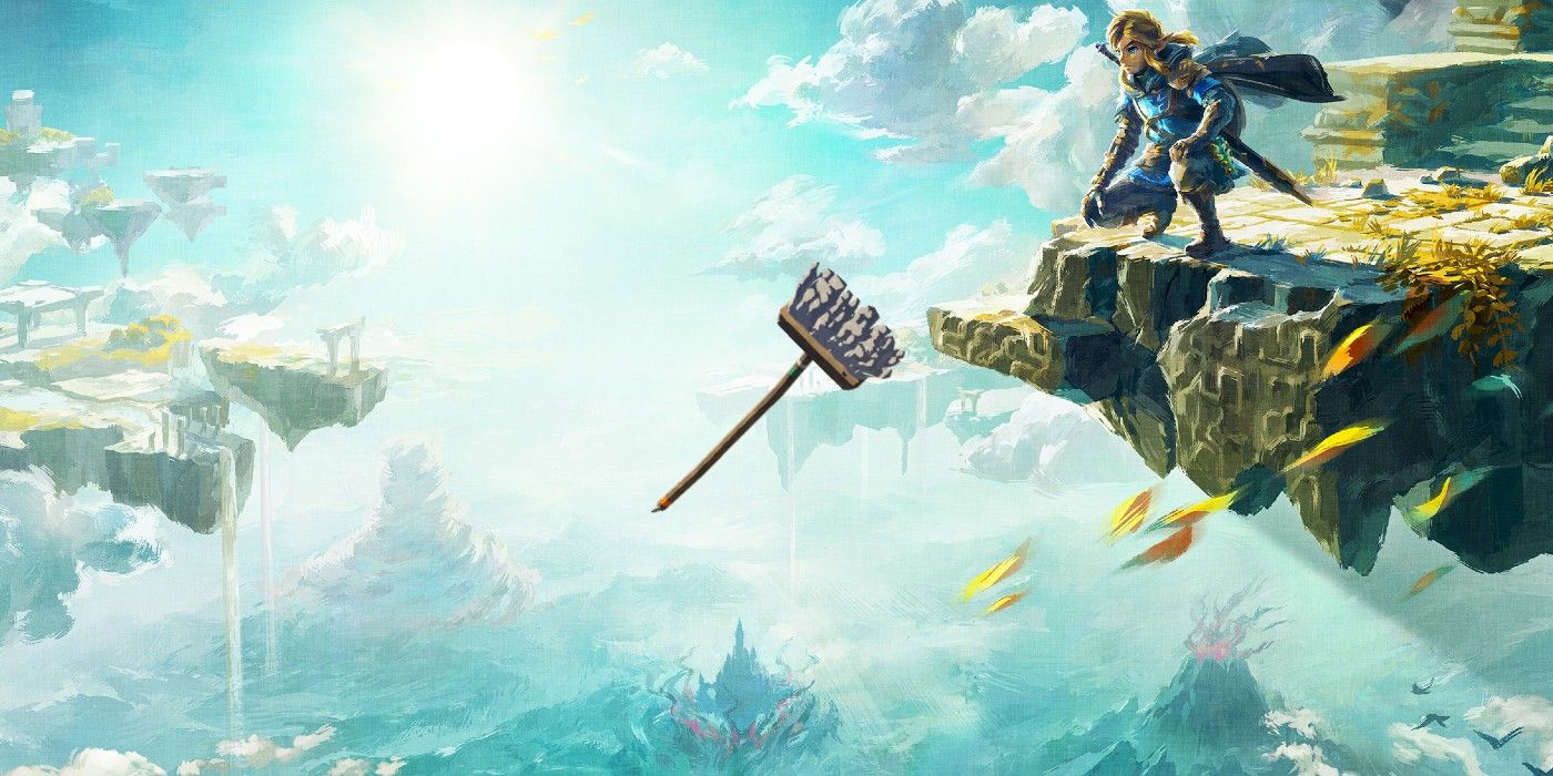 Sprite of a Wooden Mop from The Legend of Zelda: Tears of the Kingdom.