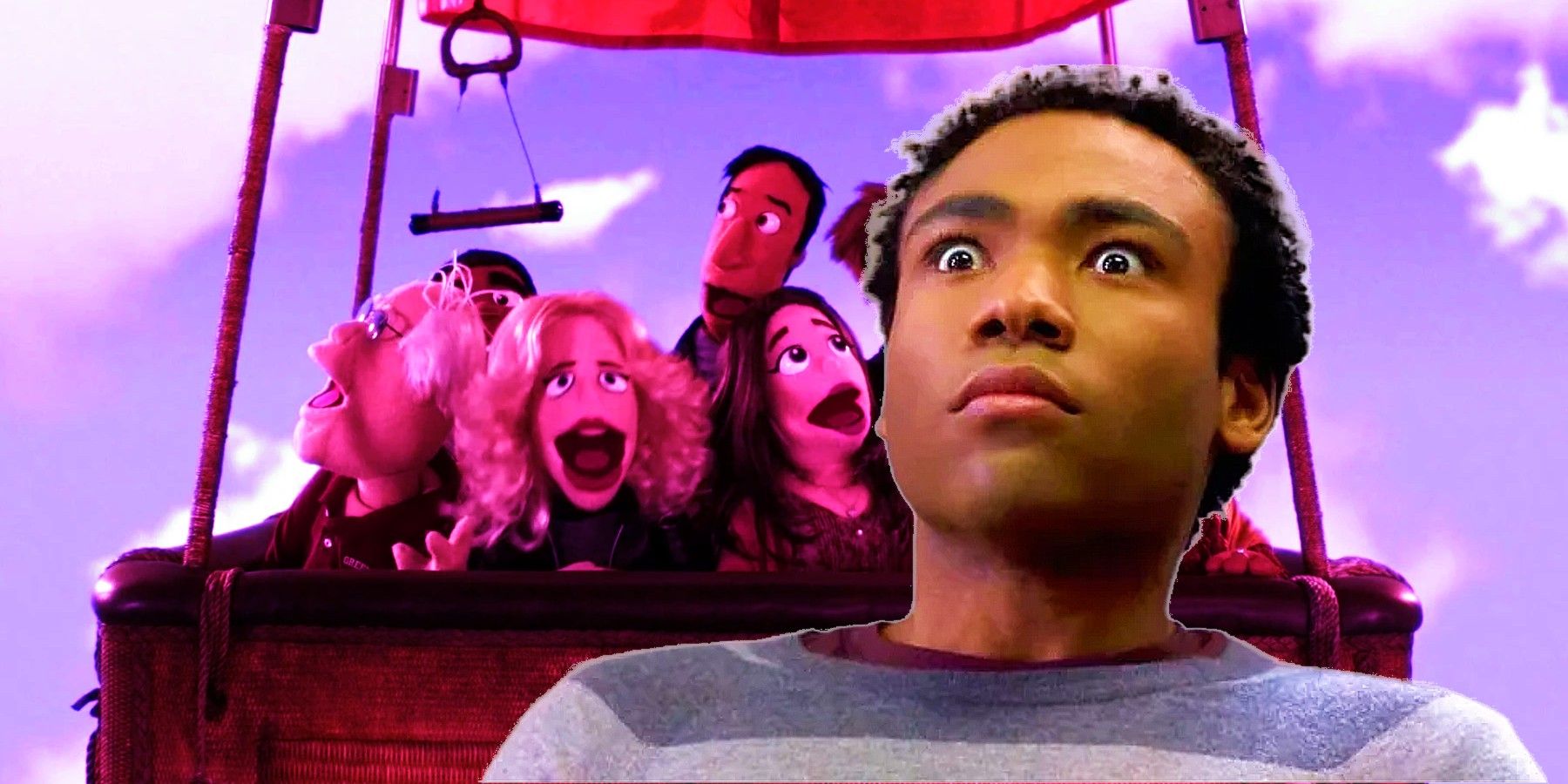 Custom image of Donald Glover and the puppet episode of Community