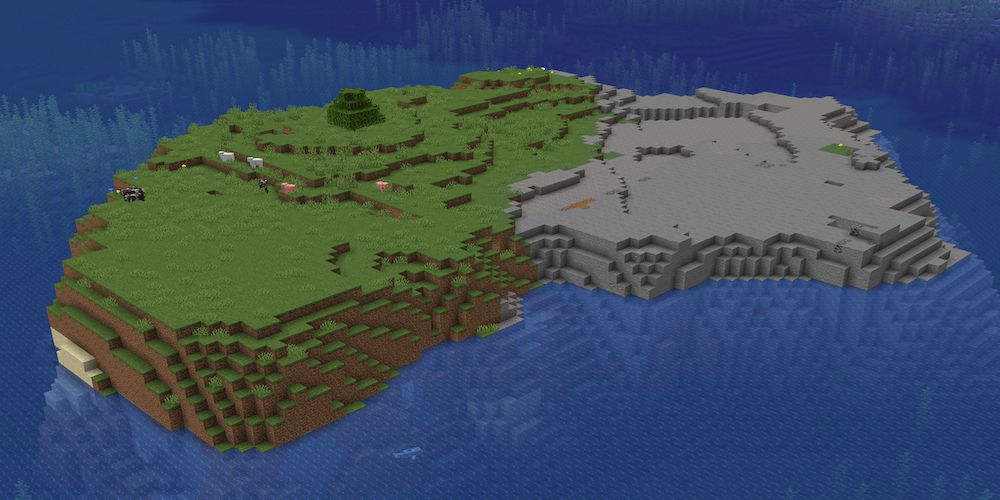 1-modernclassicisland_orig The best island seeds in Minecraft offer an exciting new way to start your survival game.