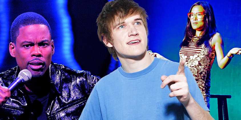 Custom image of Chris Rock, Bo Burnham, and Ali Wong