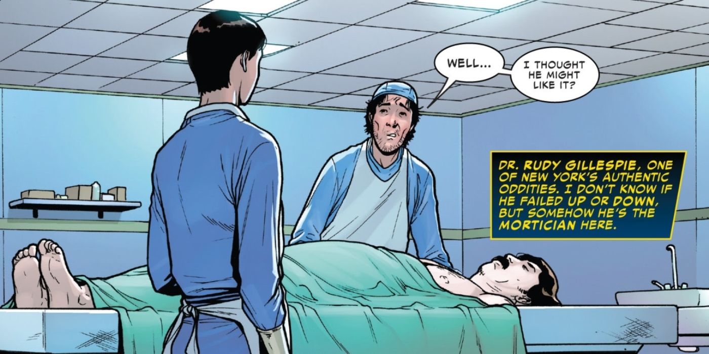 Jane Foster as a mortician.