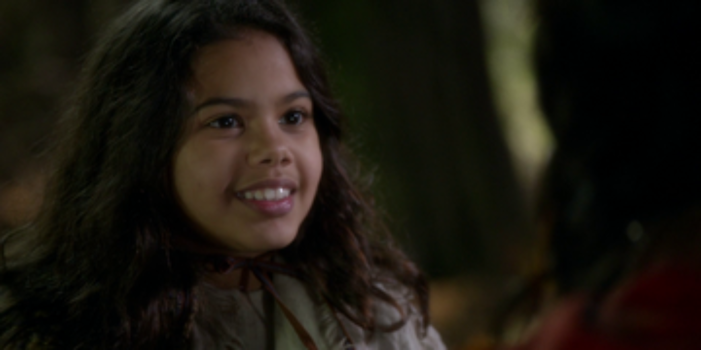 Lucy Mills smiling in Once Upon A Time