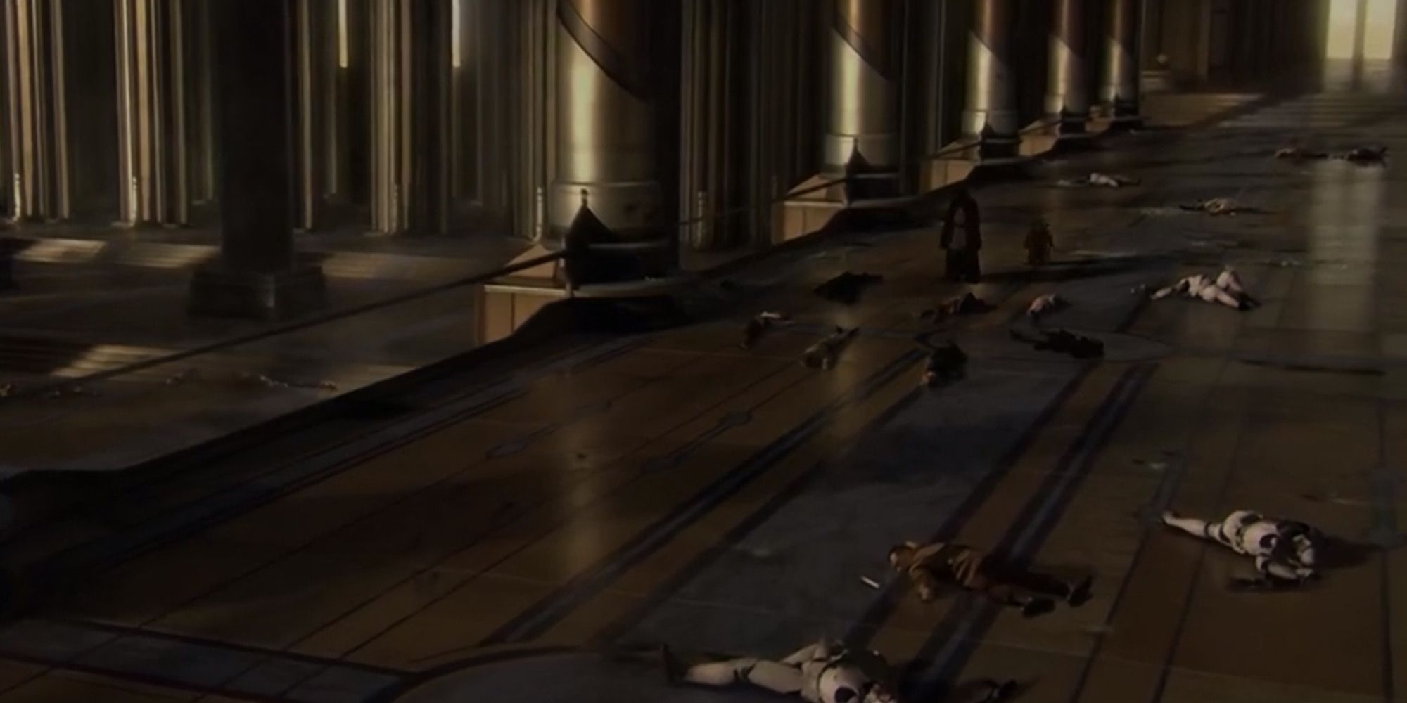 Clones On The Floor Of The Jedi Temple in Revenge of the Sith