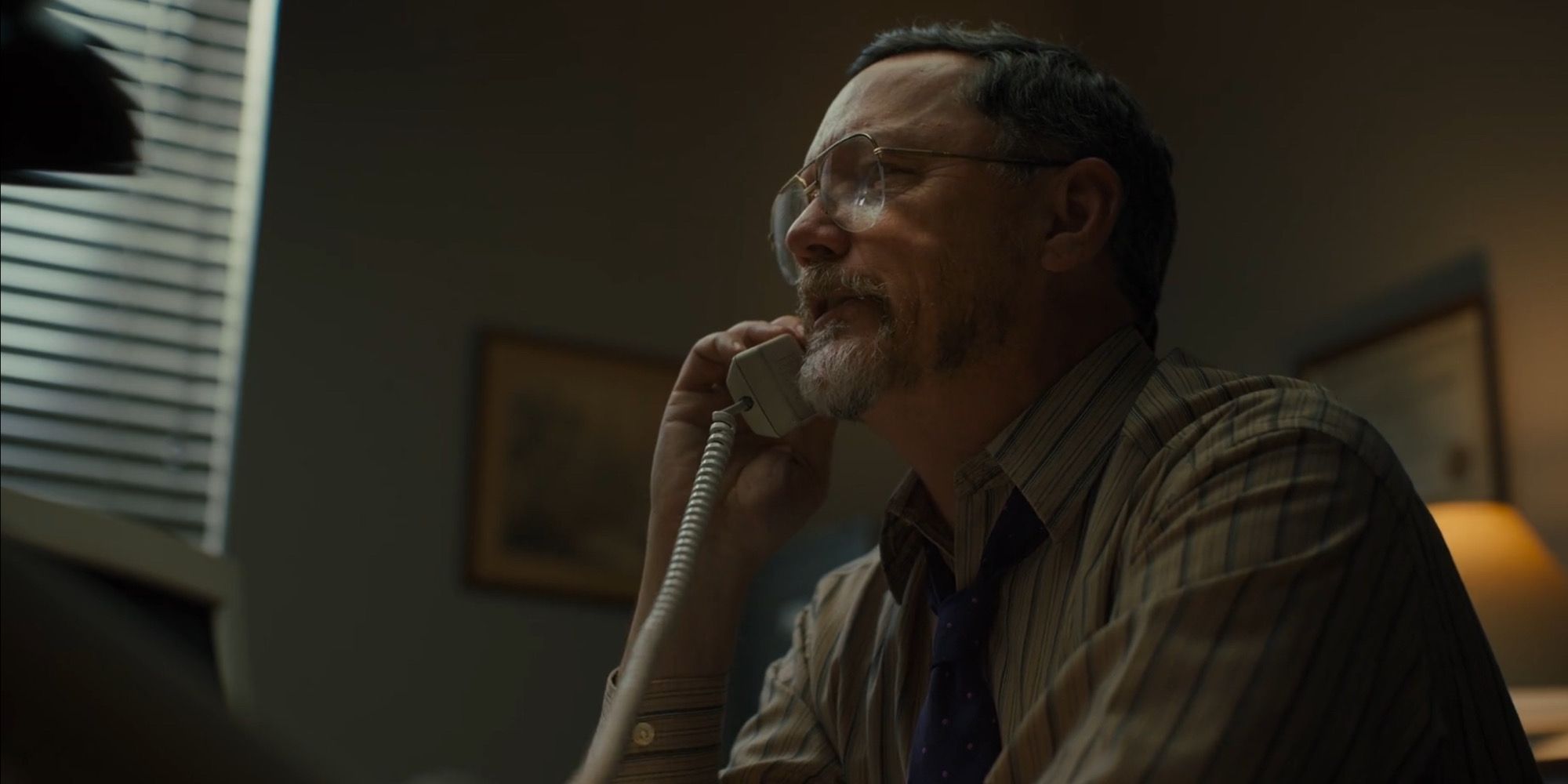 Steve Raglan / William Afton on the phone in the Five Nights at Freddy’s movie