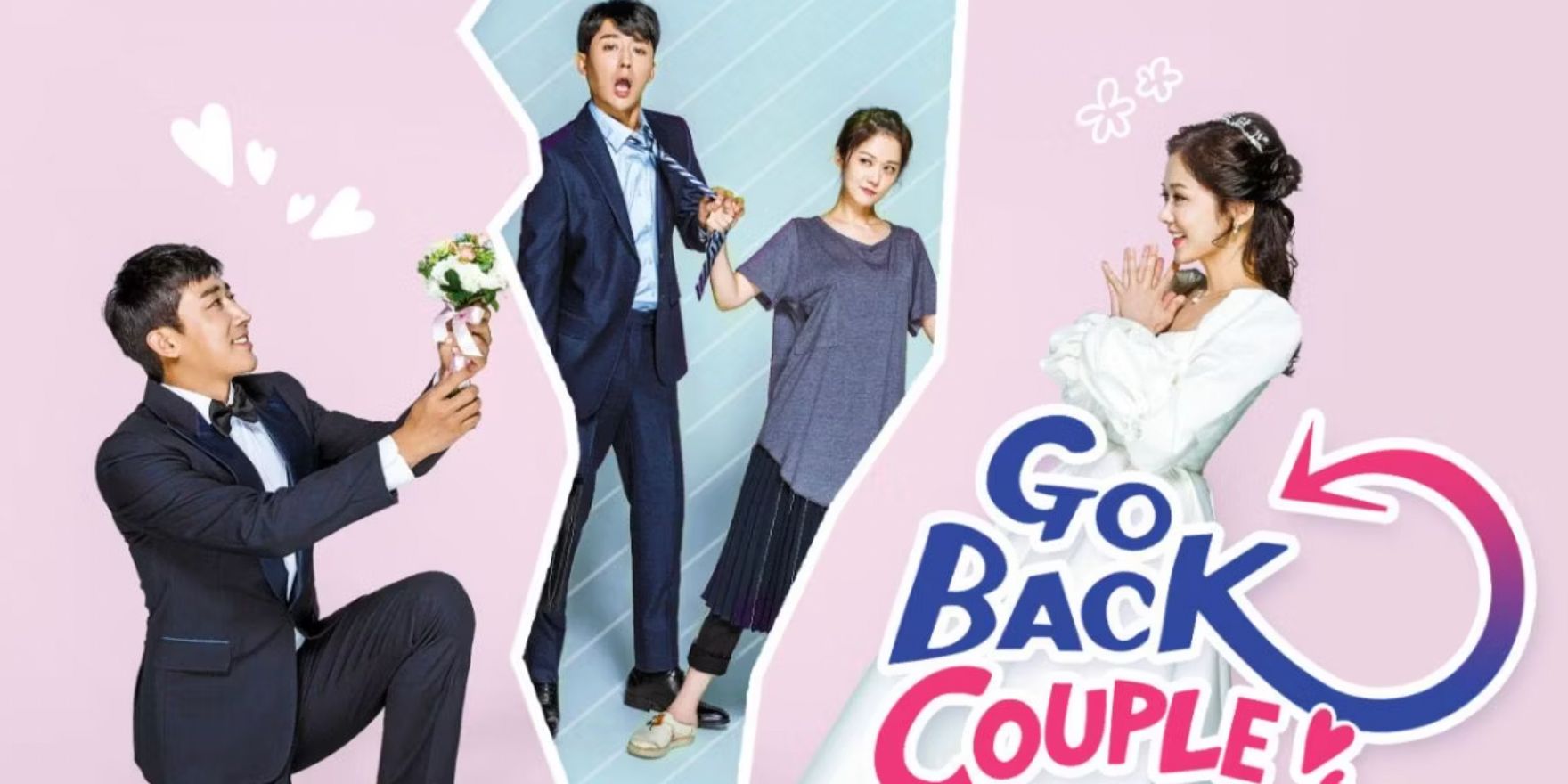A cropped poster image features the characters of the Korean time travel drama The Go Bck Couple