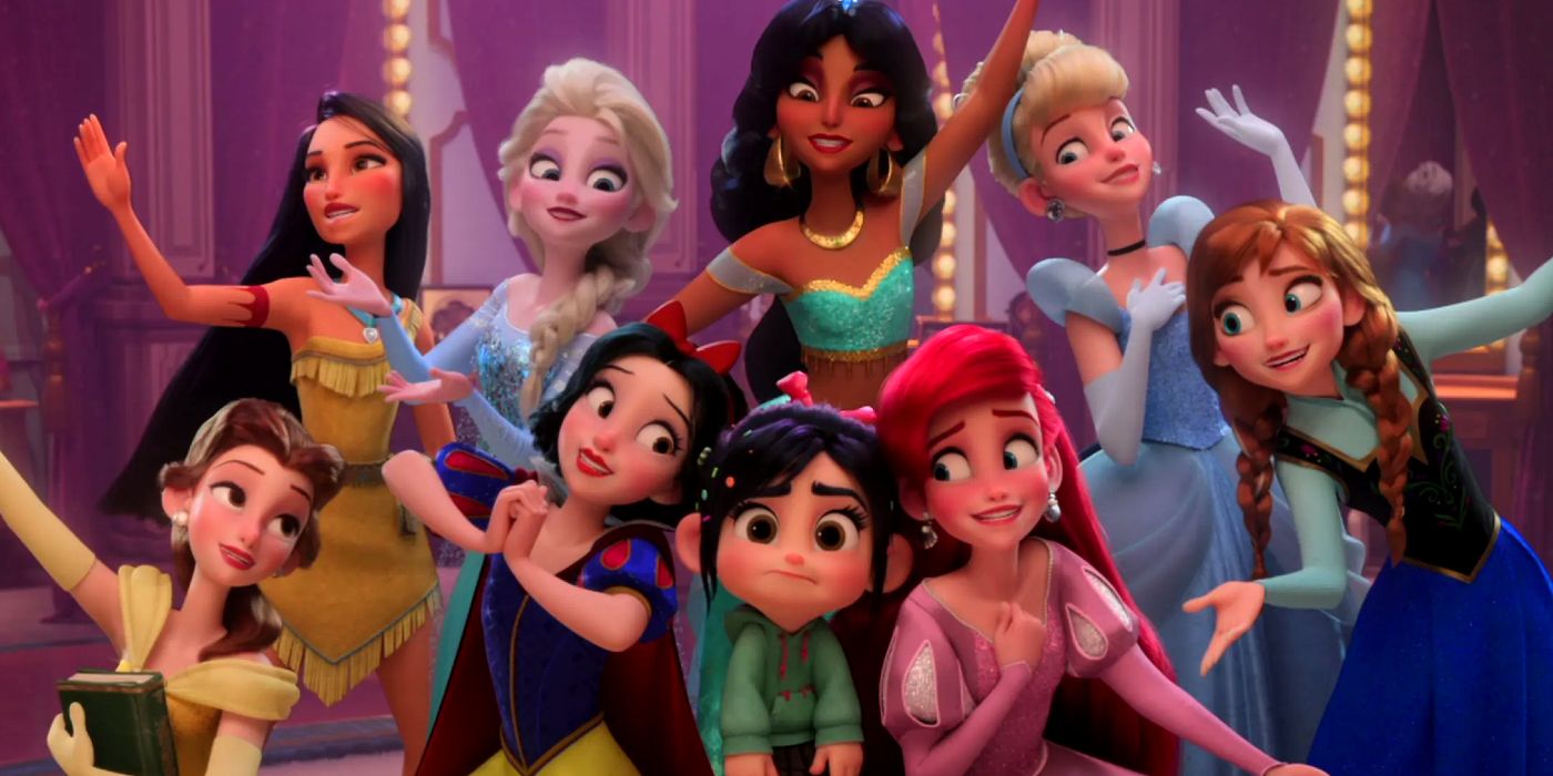 A Gathering of Disney Princesses in Ralph Breaks the Internet