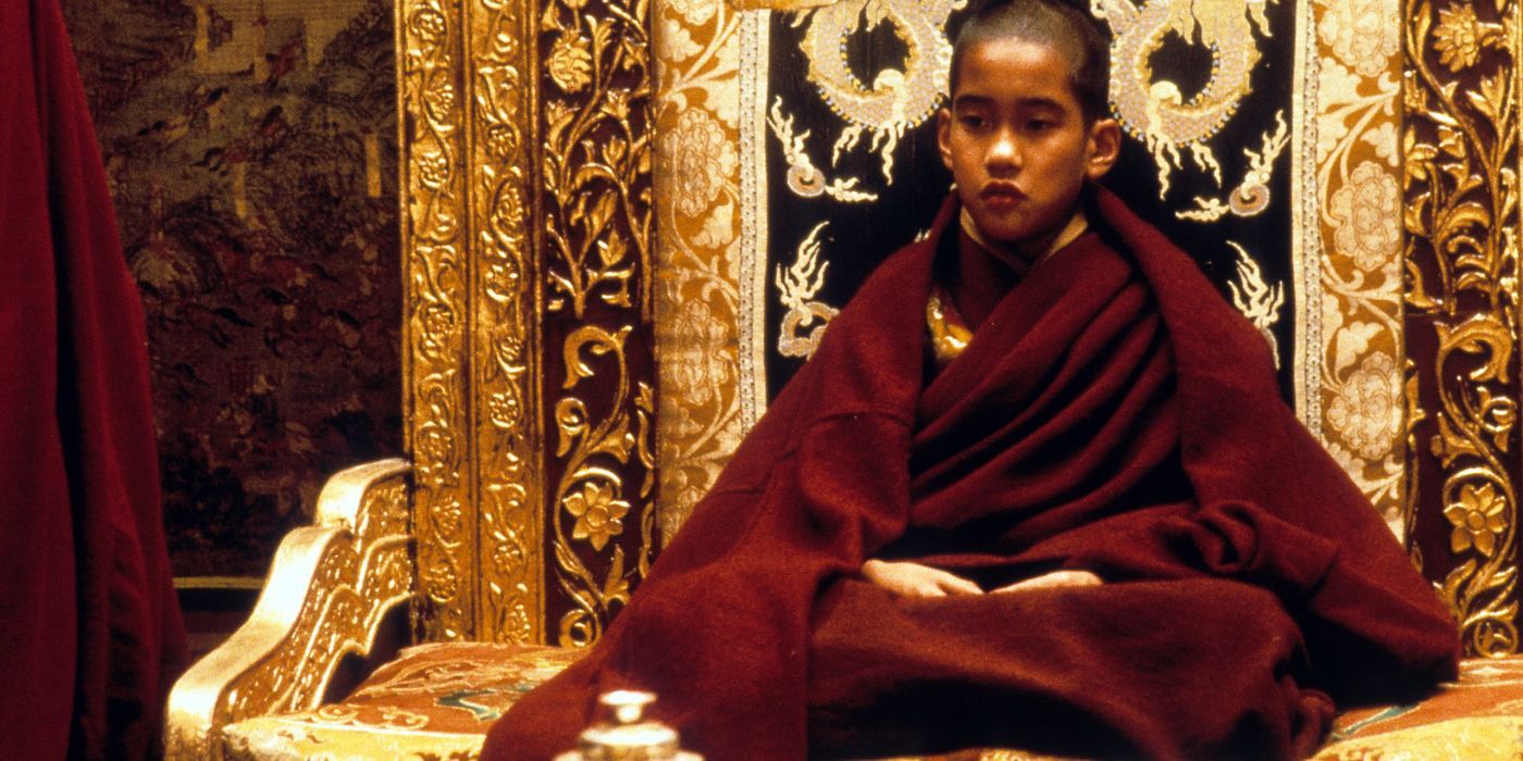 A Tibetan monk sitting in Kundun
