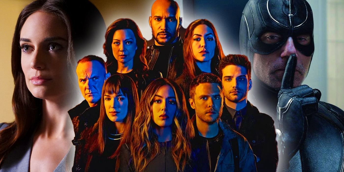 Agents of SHIELD cast with LMD AIDA and Black Bolt in the MCU
