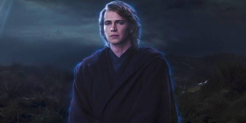 Anakin's Force ghost from Ahsoka episode 8 looking serious