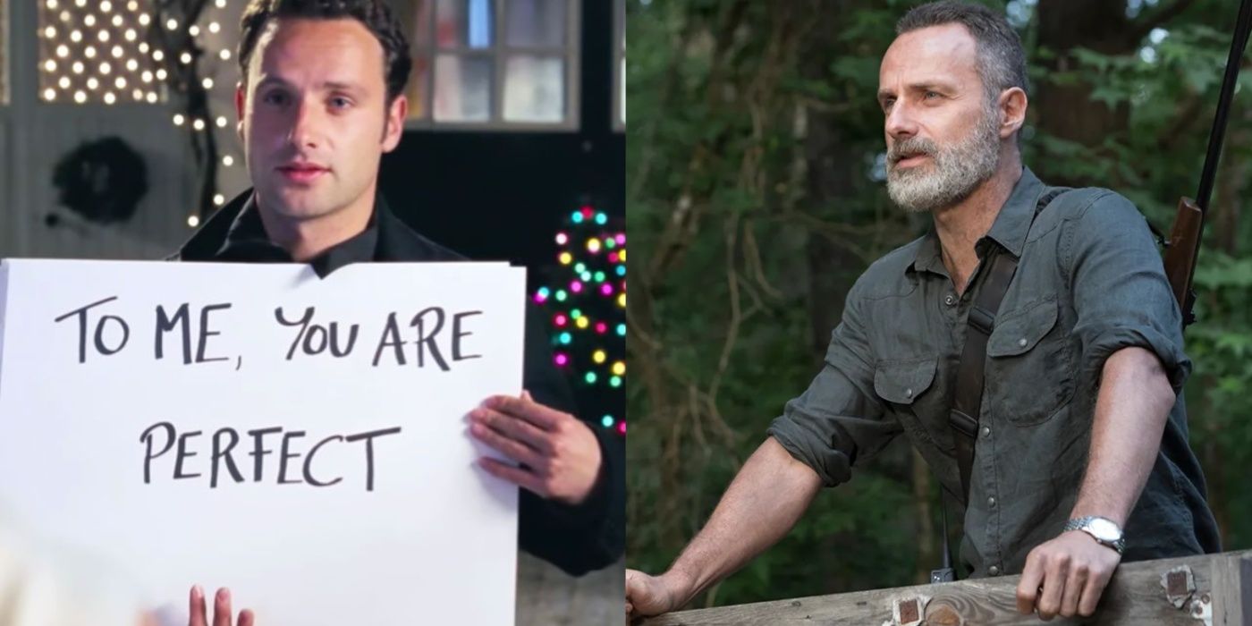 Andrew Lincoln as Mark and Rick Grimes.