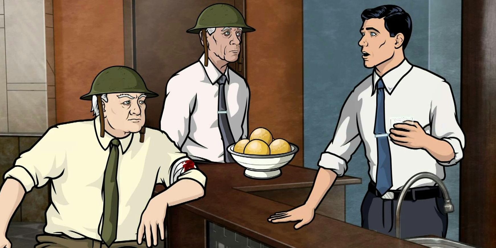 Woodhouse and Reggie talk to Archer