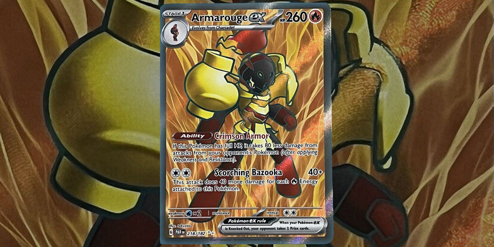 Armarouge ex Pokemon TCG Paradox Rift Card 218