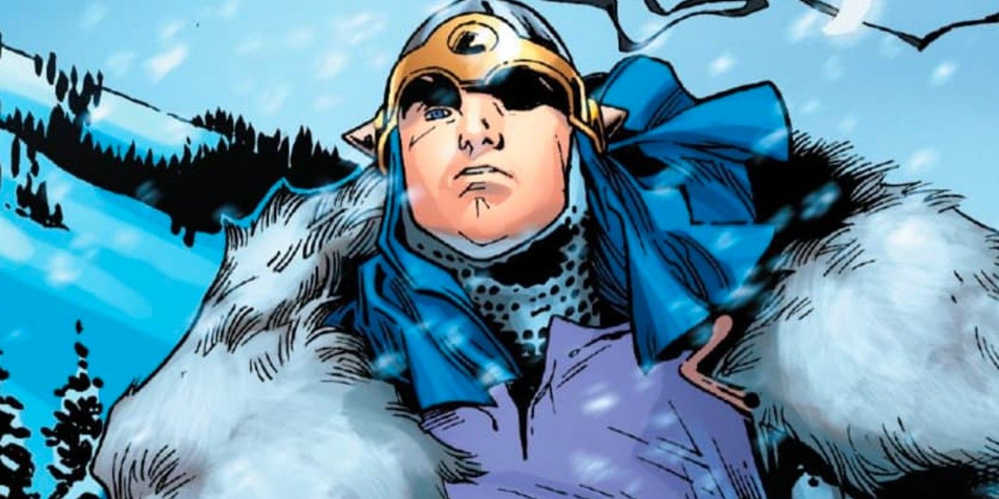 Balder The Brave in Thor Marvel Comics in a snowy mountain range