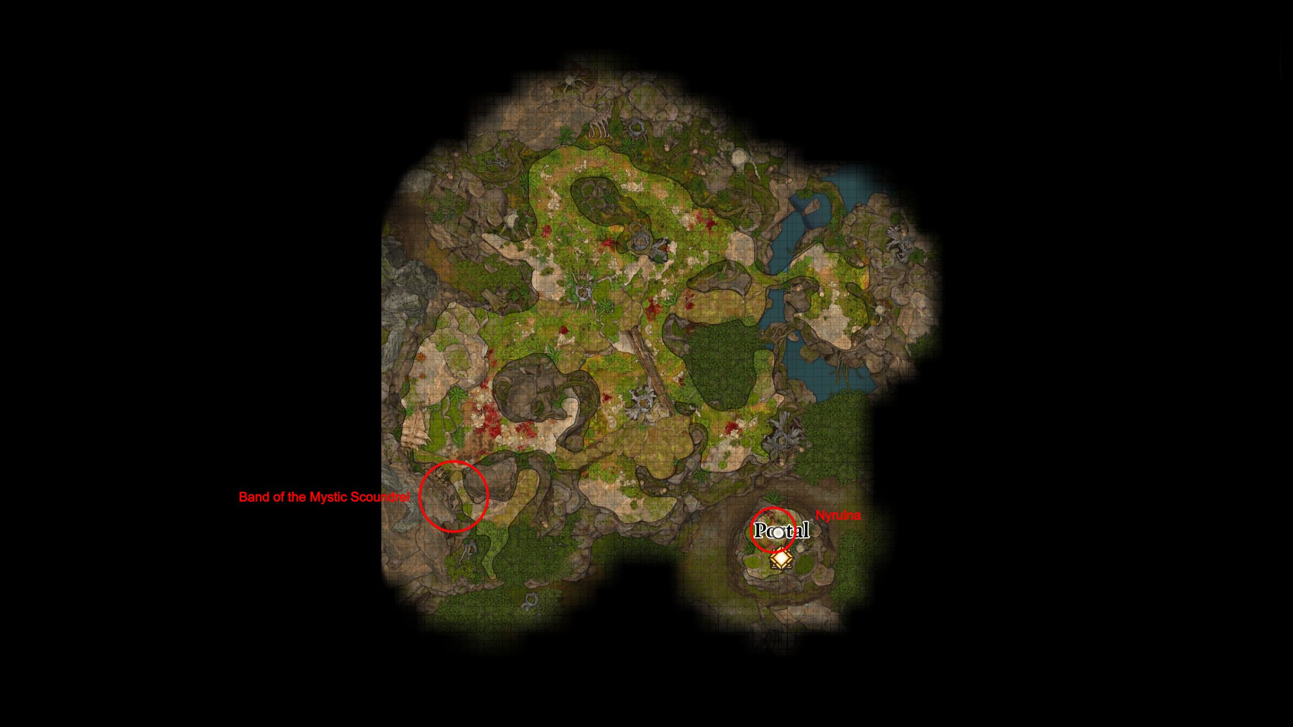 Baldur's Gate 3 Akabi's Jackpot Jungle Map With Item Locations