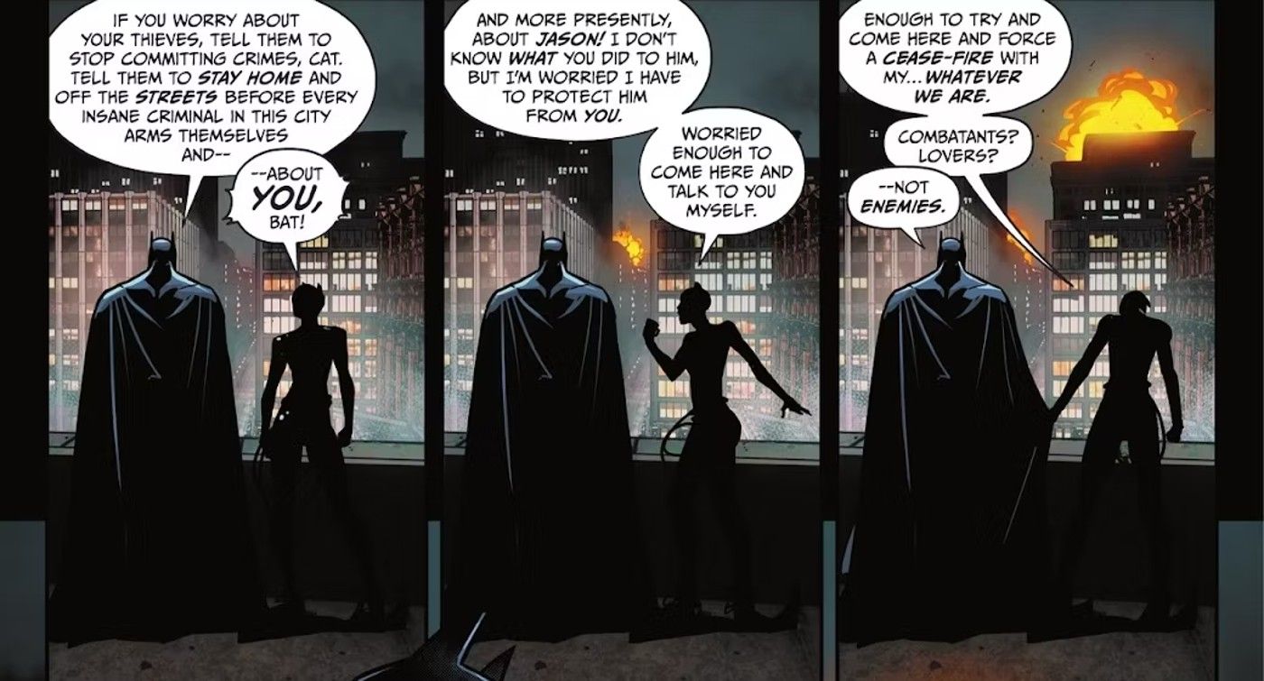 Batman and Catwoman Discuss a Ceasfire