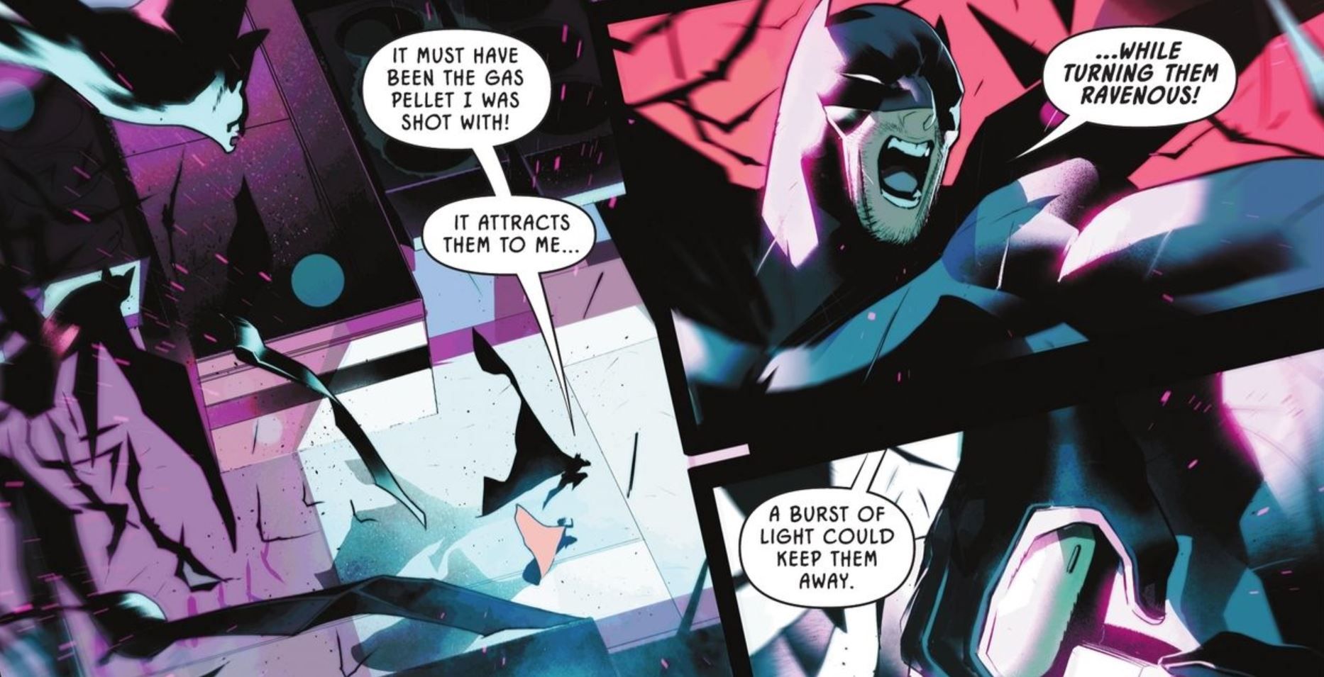 Batman Attacked by Bats DC