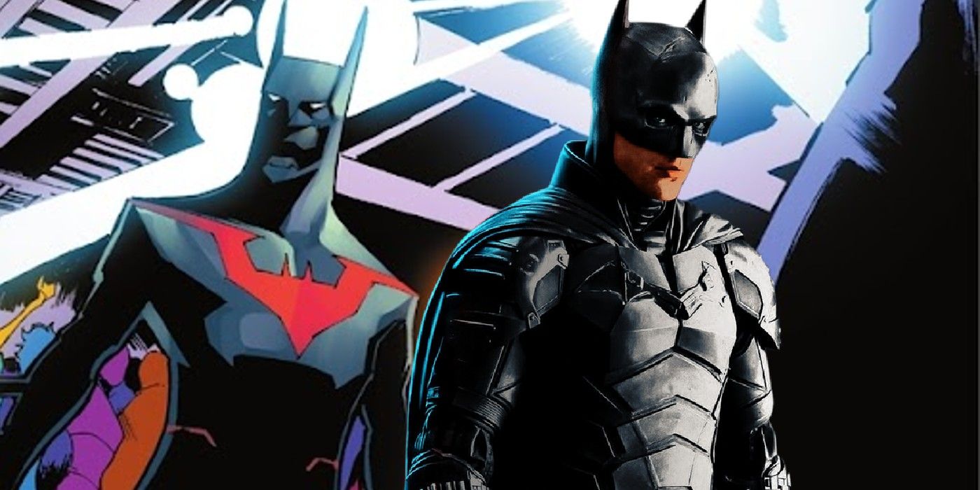 Featured Image: Batman Beyond from the comics (left) Robert Pattinson's Batman (right)