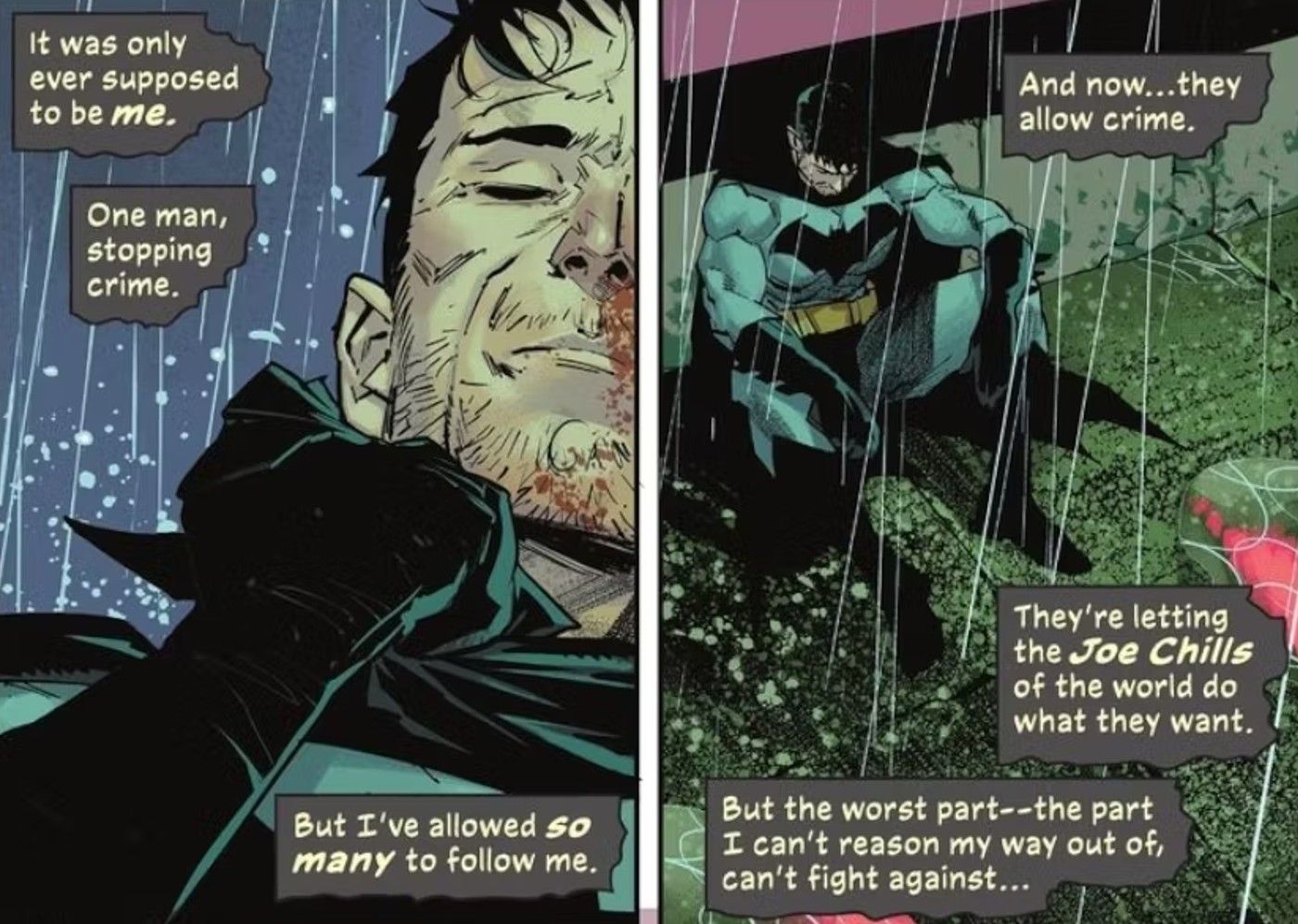 Batman Contemplates the Bat-Family&rsquo;s War