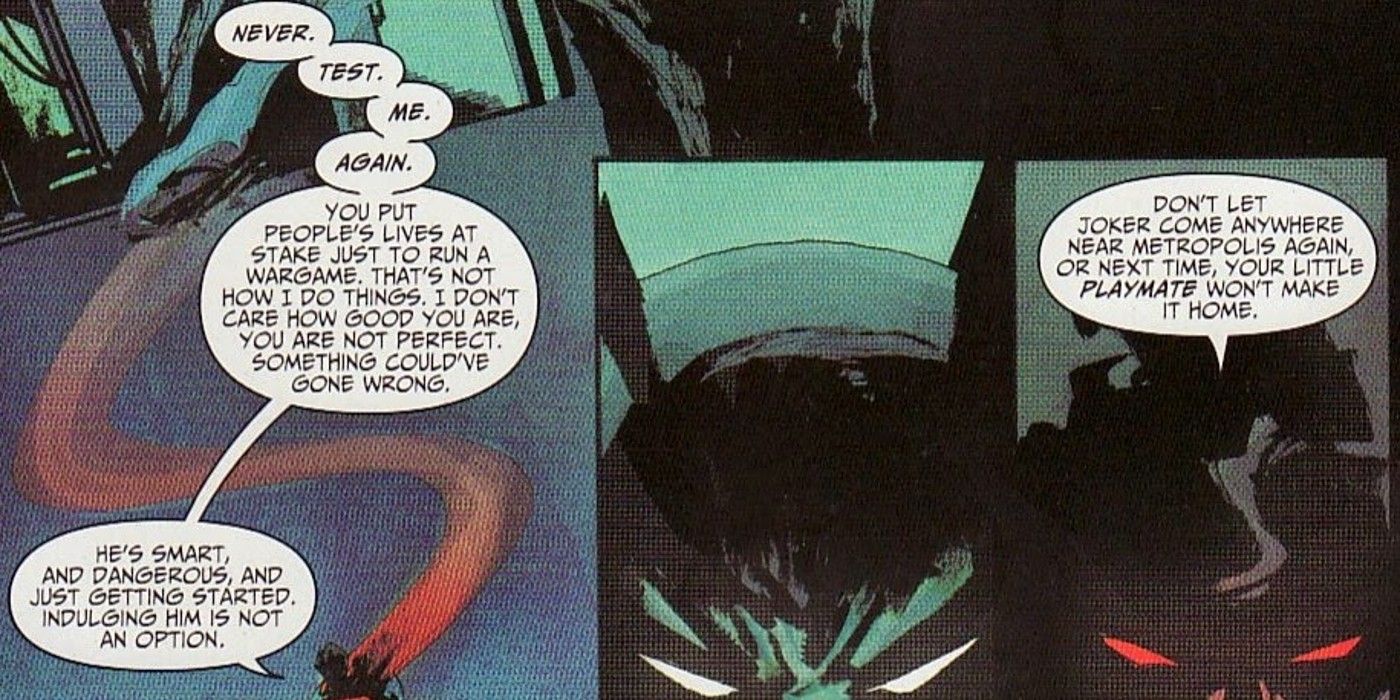Batman tests Superman