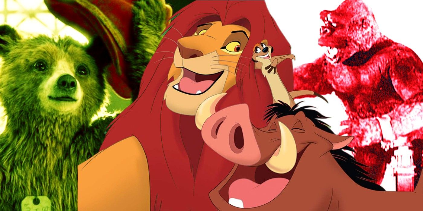 Collage image of Paddington, The Lion King and King Kong