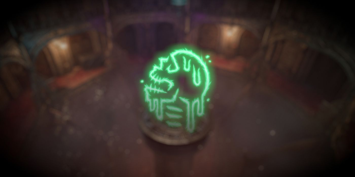 BG3 Blight icon: a melting skull