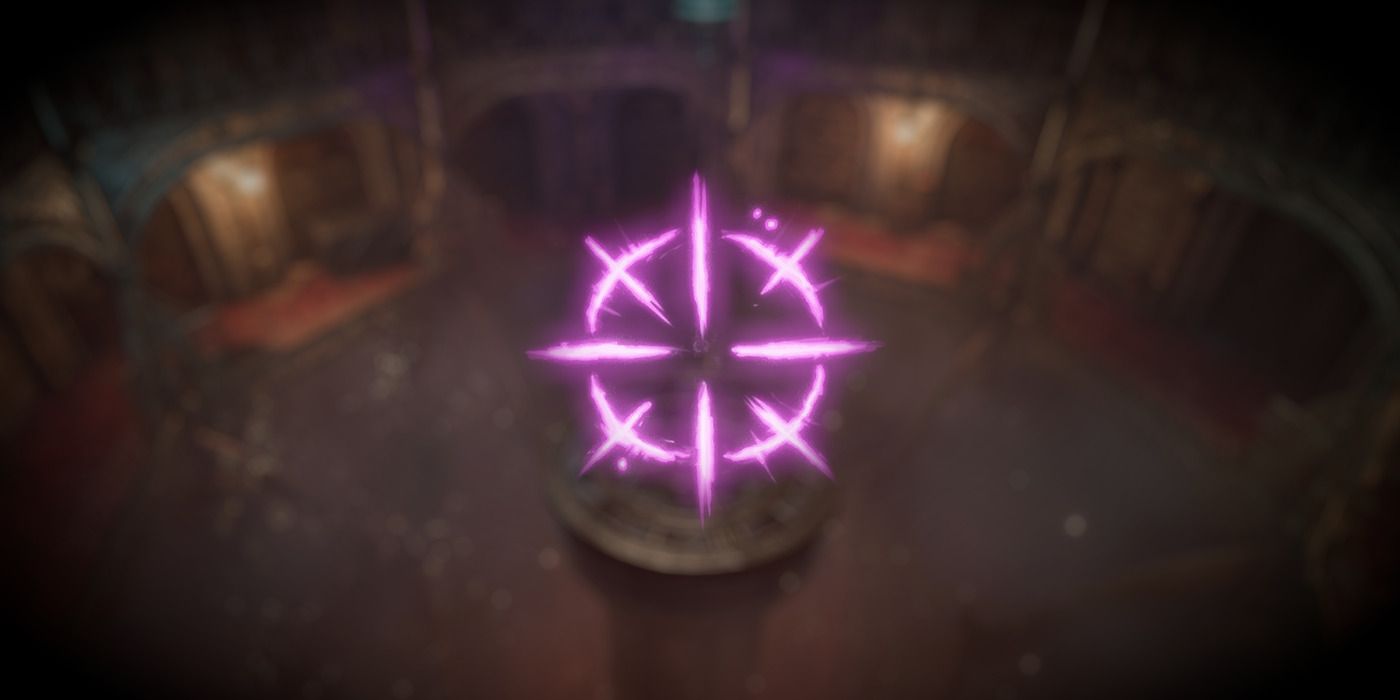 BG3 True Strike icon: a glowing crosshair