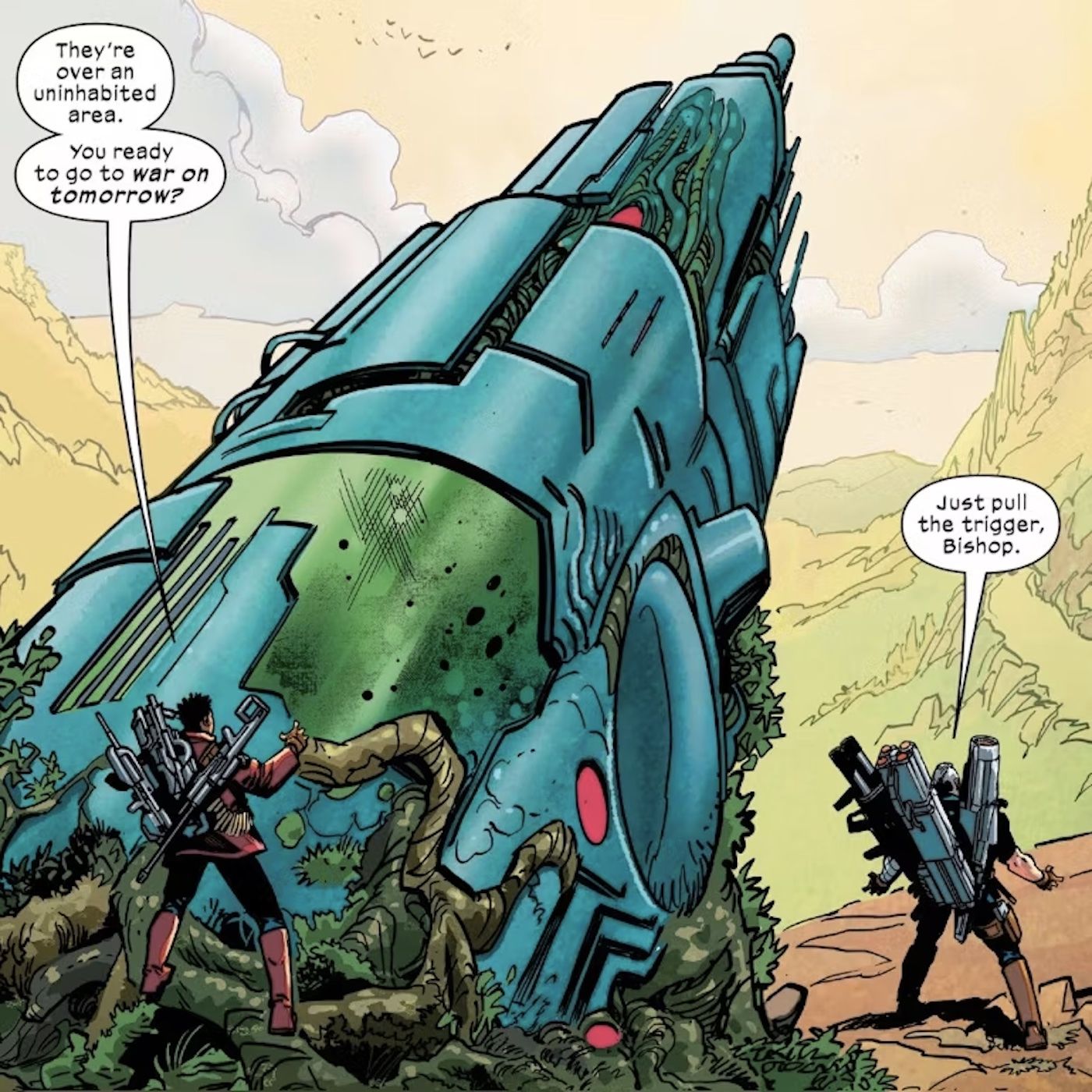 Bishop and Cable assault City