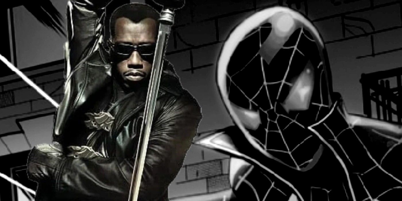 Blade and Miles Morales new vampire slayer Spider-Man costume