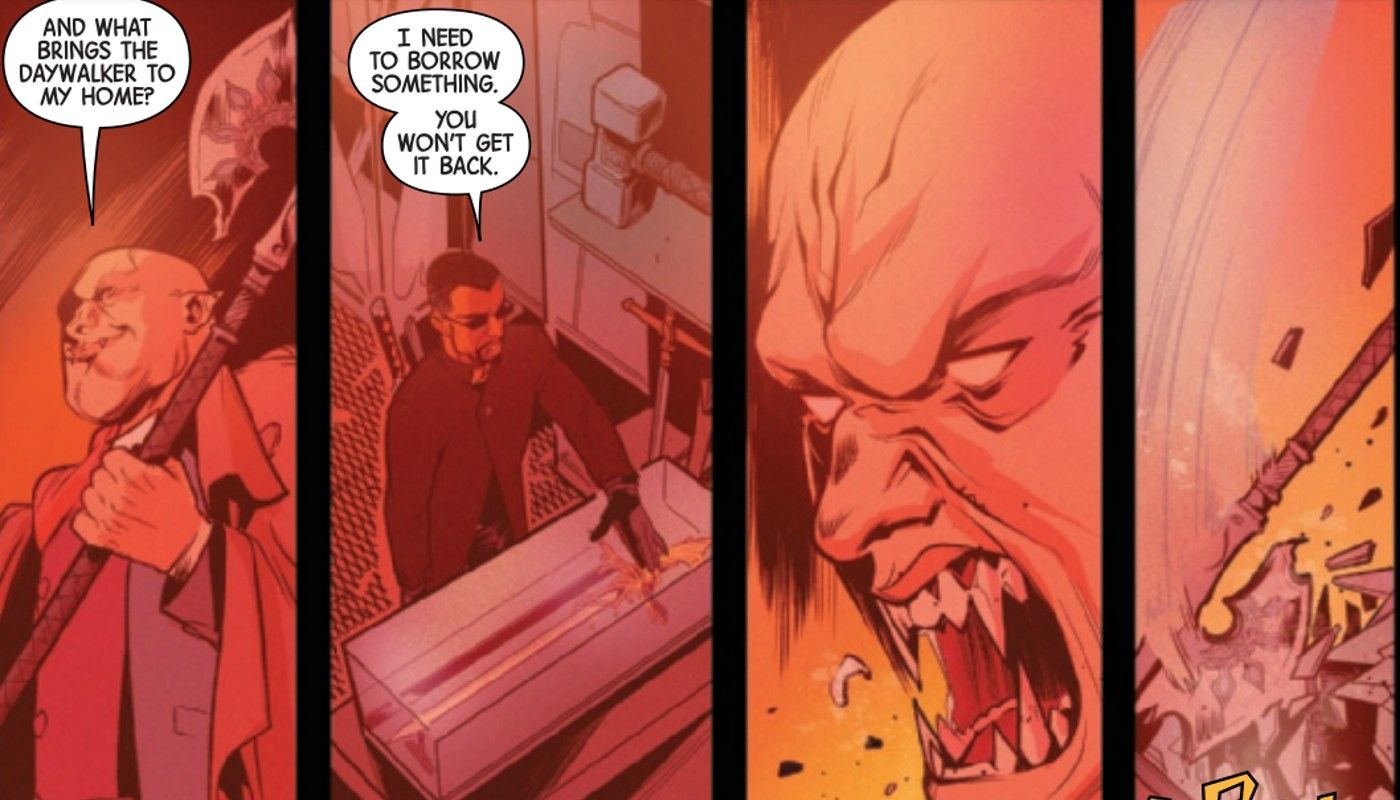 Blade #4: Blade steals Lucifer&rsquo;s Lightbringer from Hamilton Achilles