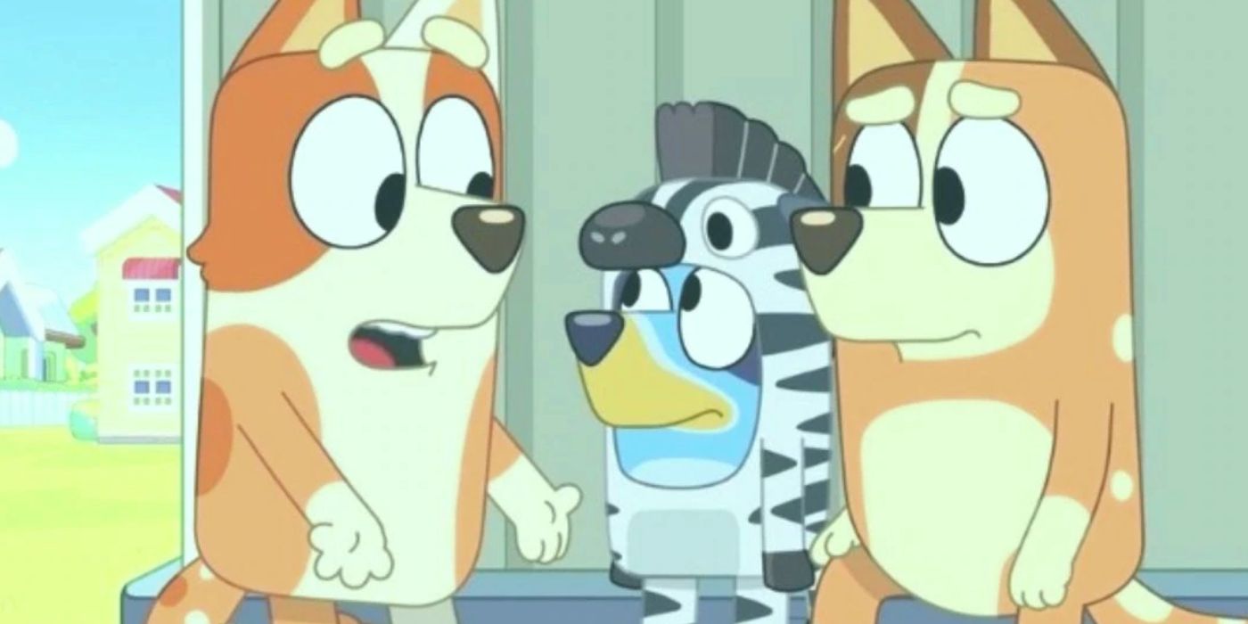 Brandy, Bluey, and Chilli in Bluey